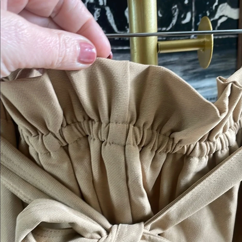 Blue ivy Tan High Waist Paperbag Shorts - Picture 7 of 10